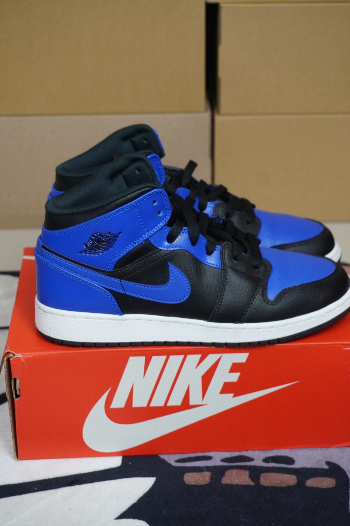 Jordan 1 Mid 'Hyper Royal' GS - Replacement Box - Used