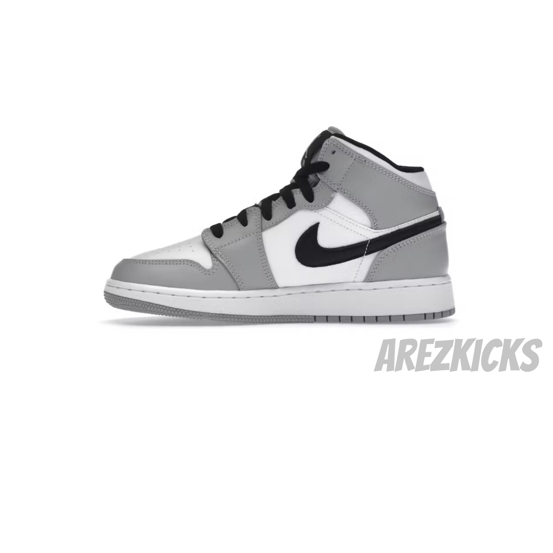 Jordan 1 Mid Light Smoke Grey GS